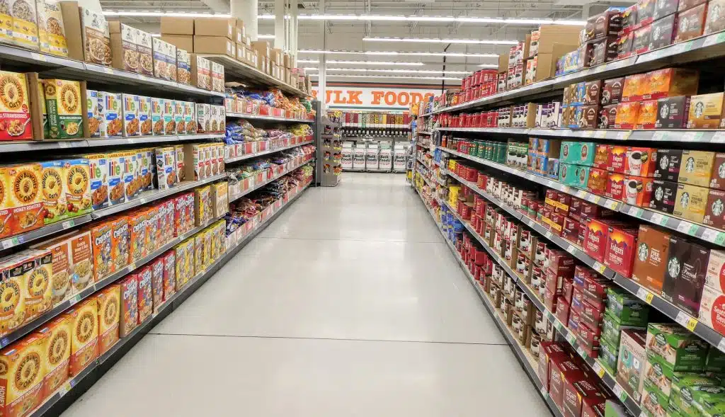 Estanterías de un supermercado