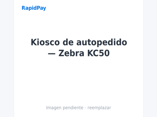 Kiosco de autopedido — Zebra KC50