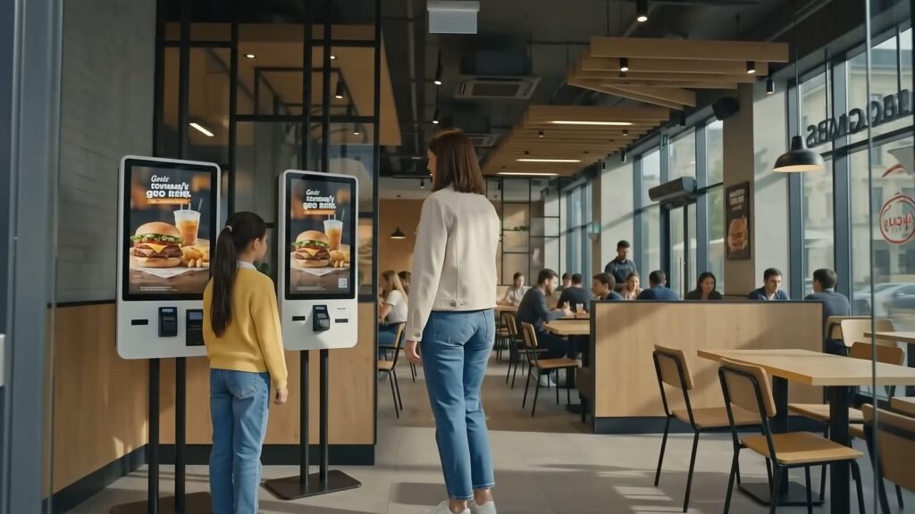 Cliente pidiendo con el menú QR desde su móvil