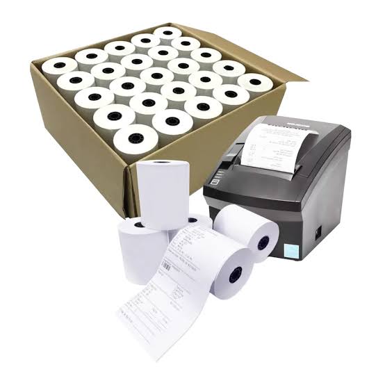 Pack de rollos de papel térmico de 80 mm para la impresora de tickets del TPV