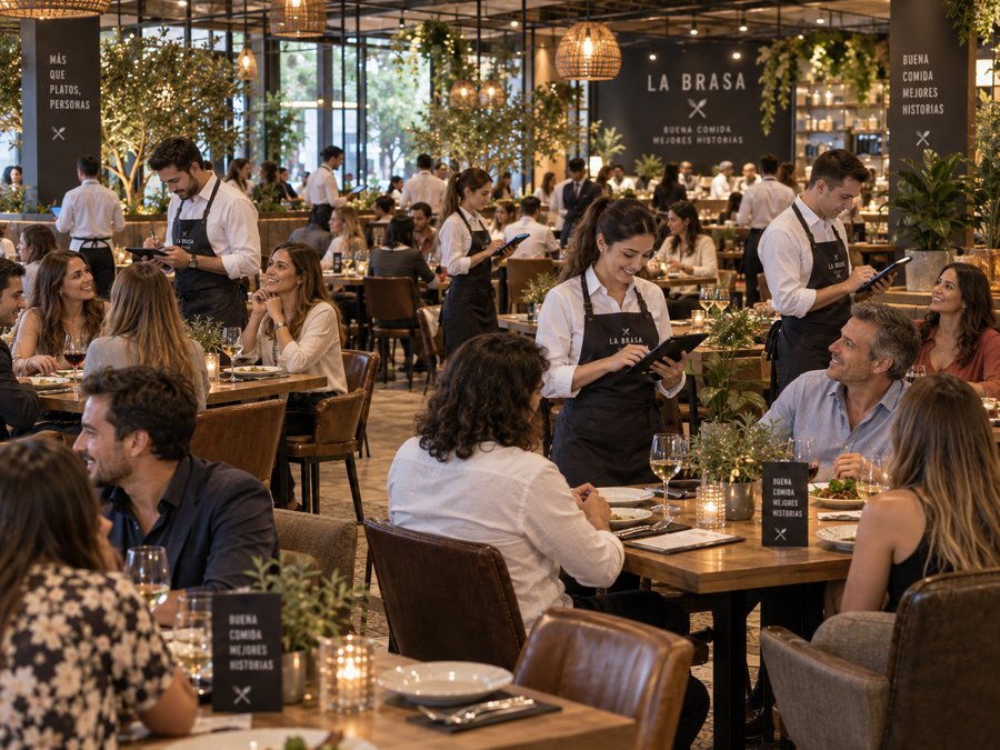 Caja RapidPay Premium en la sala de un restaurante